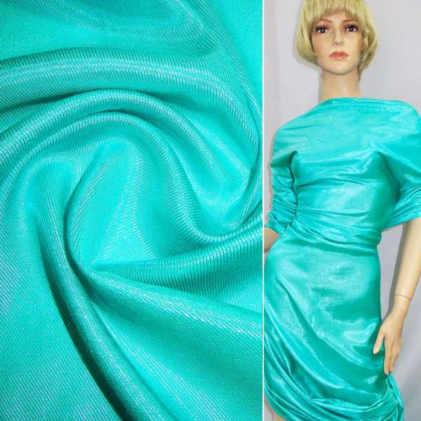 Вискоза диагональ бирюзовая ш.150