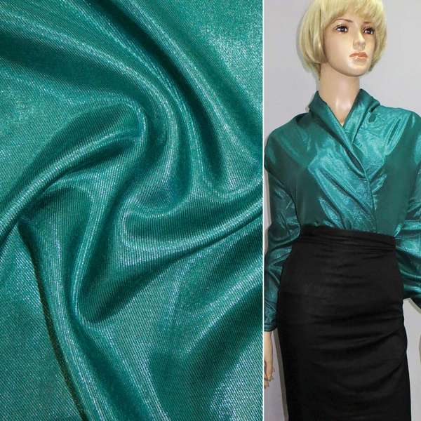 Вискоза диагональ бирюзовый темный ш.150