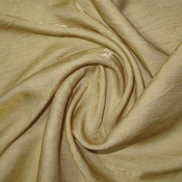 Вискоза с органзой жатая золотистая, ш.150