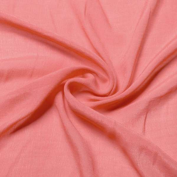 Вискоза жатая светло-коралловая ш.150
