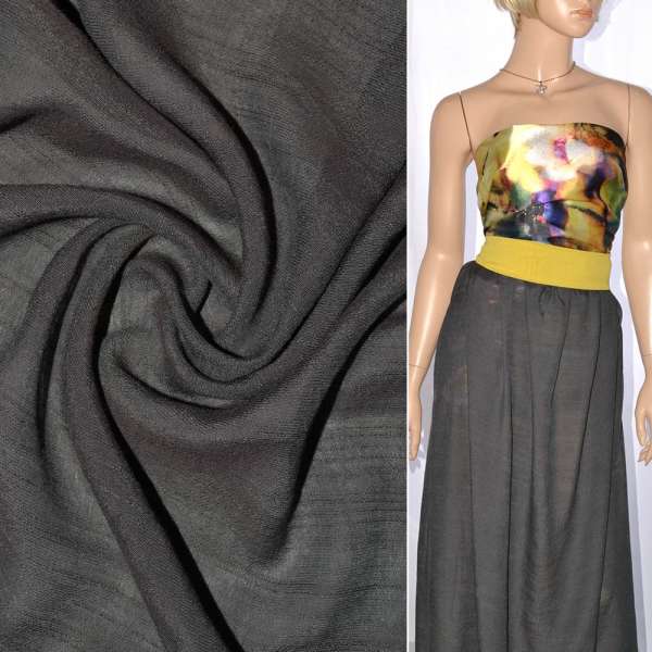 Вискоза жатая серо коричневая ш.150