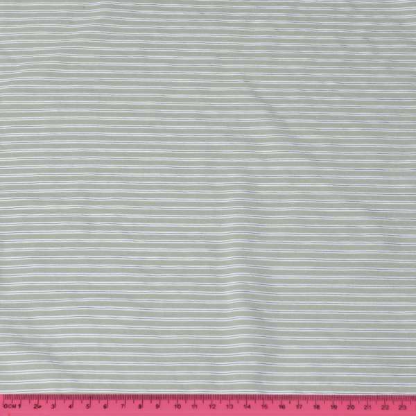 Вискоза оливковая в тонкую черно-белую полоску, ш.150