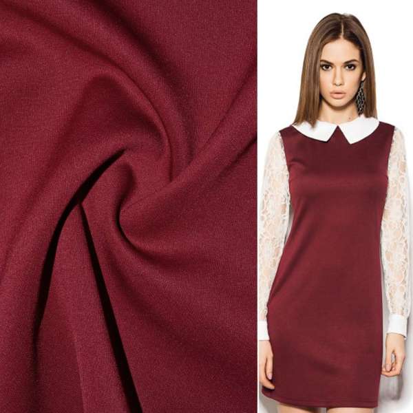 Трикотаж дайвинг бордовый ш.160