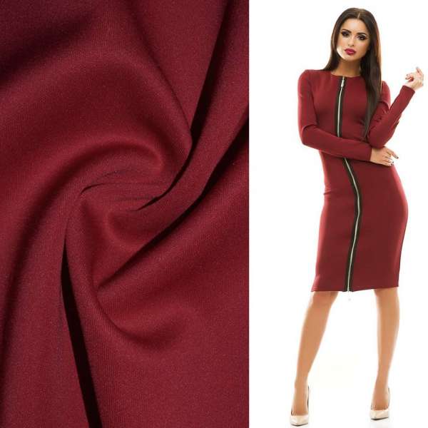 Трикотаж дайвинг бордовый ш.165