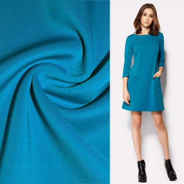 Трикотаж дайвинг сине-голубой ш.165