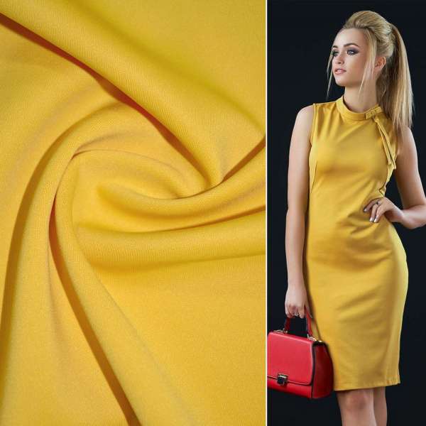 Трикотаж дайвинг желтый ш.165