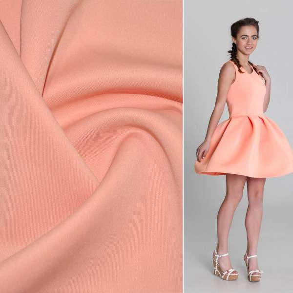 Трикотаж дайвинг персиково-розовый ш.165