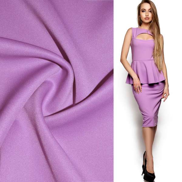 Трикотаж дайвінг бузковий світлий ш.165