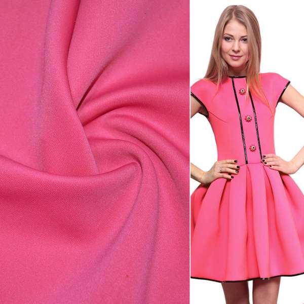 Трикотаж дайвинг малиновый светлый ш.165