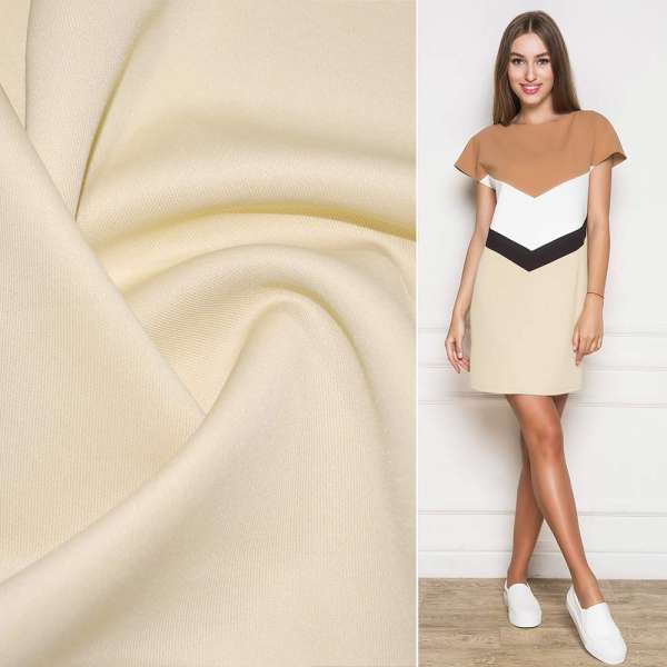 Трикотаж дайвинг кремовый ш.165