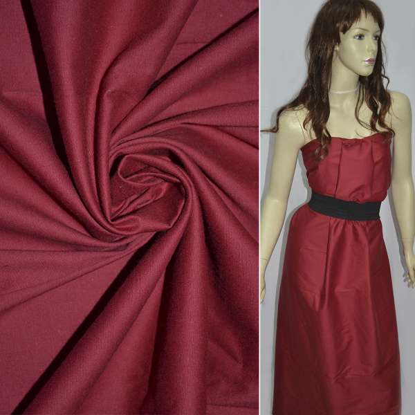 Котон бордовий стрейч ш.140