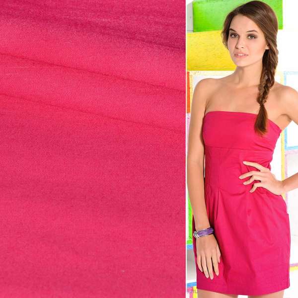 Коттон стрейч темно-малиновый ш.130