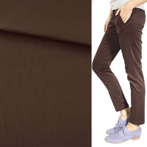 Котон стрейч коричневий ш.150