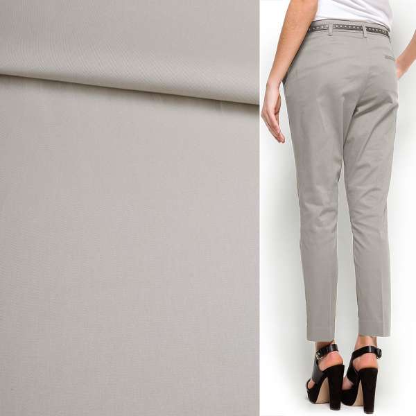 Котон стрейч сірий ш.150