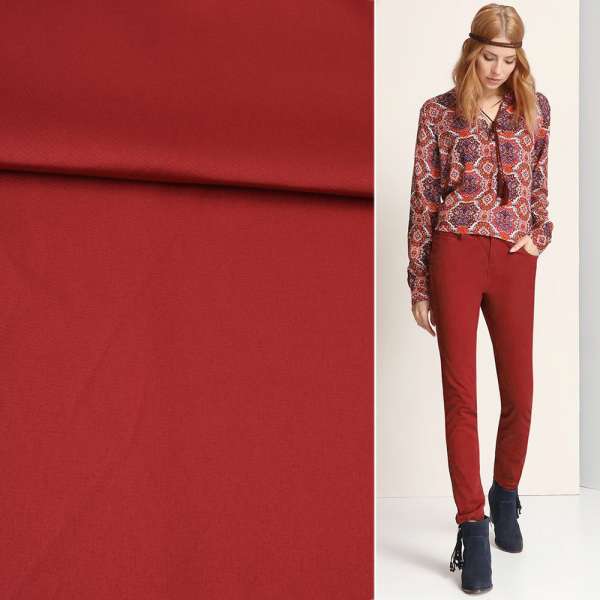 Котон стрейч червоний ш.150