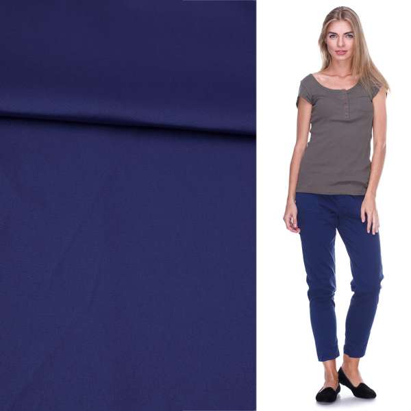 Котон стрейч синій-ультра ш.150