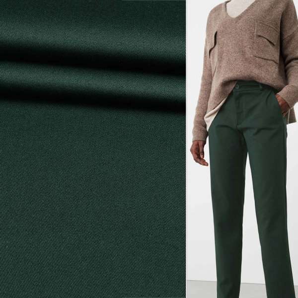 Котон стрейч зелений темний ш.138