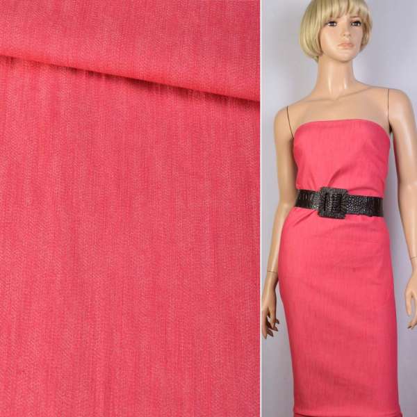 Котон стрейч малиновий яскравий ш.150