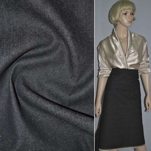 Коттон черный плотный, ш.150