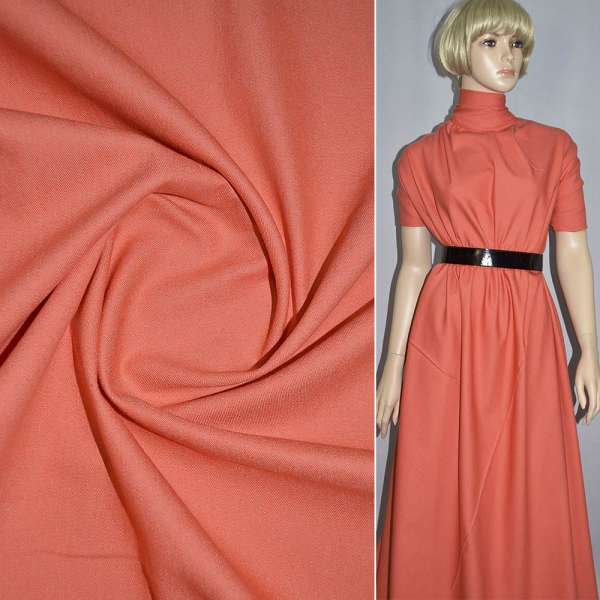 Котон стрейч помаранчево-червоний ш.150