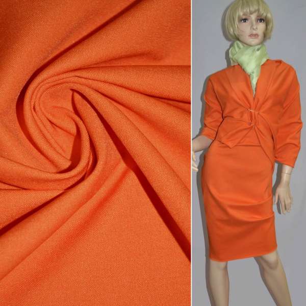 Котон стрейч костюмний помаранчевий ш.150