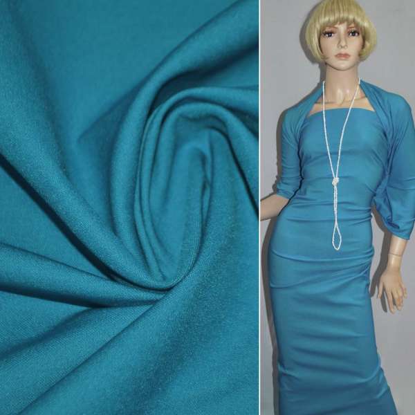 Котон стрейч костюмний волошковий ш.150