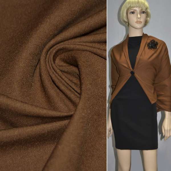 Котон стрейч костюмний коричневий ш.150