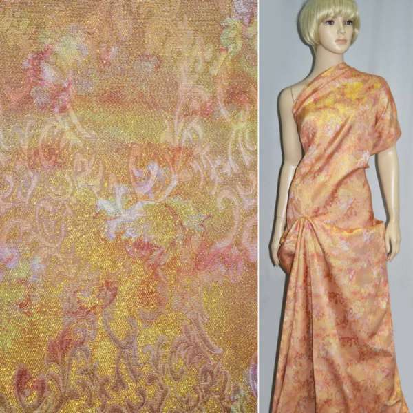 Парча блідо-рожева з абстрактним малюнком ш.150