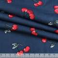 Котон синій в червоні вишні ш.147
