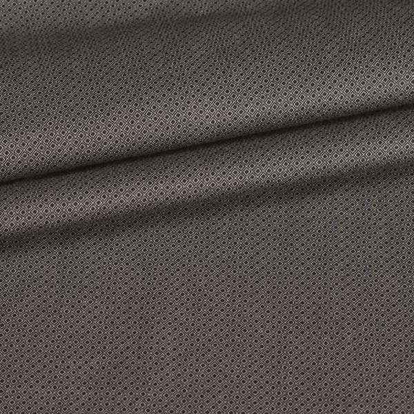 Котон бежевий в чорні ромби з точкою, ш.157