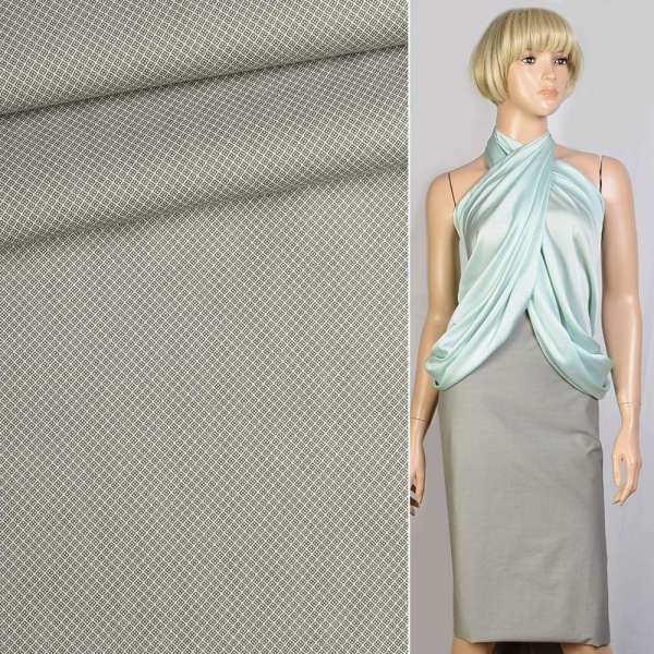 Котон сірий в темно-сірий дрібний візерунок, ш.147