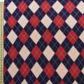 Котон з ворсом червоно-біло-сині ромби, ш.150