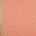 Котон з ворсом кораловий, бежеві зайчики, ш.150