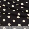 Котон з ворсом чорний в білий горох ш.140