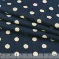 Котон з ворсом синій в білий горох ш.140