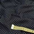 Котон з ворсом чорний в білий горох, ш.150