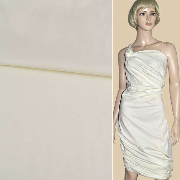 Котон стрейч молочний ш.140