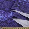 Котон стрейч з малюнком рептилія фіолетово-синій, ш.150