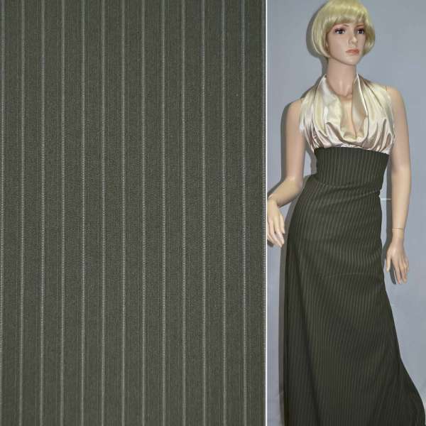 Котон темно-зелений з бежевою смугою рельєфний, ш.150