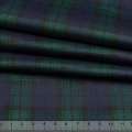Котон стрейч зелений в синю клітину 50мм ш.146