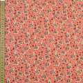 Котон з ворсом* кораловий, зайчика в квіточку, ш.140