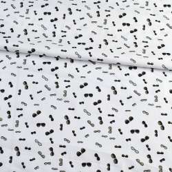 Коттон белый, серые очки, ш.145