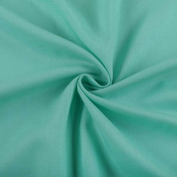 Хлопок со льном аквамарин ш.150