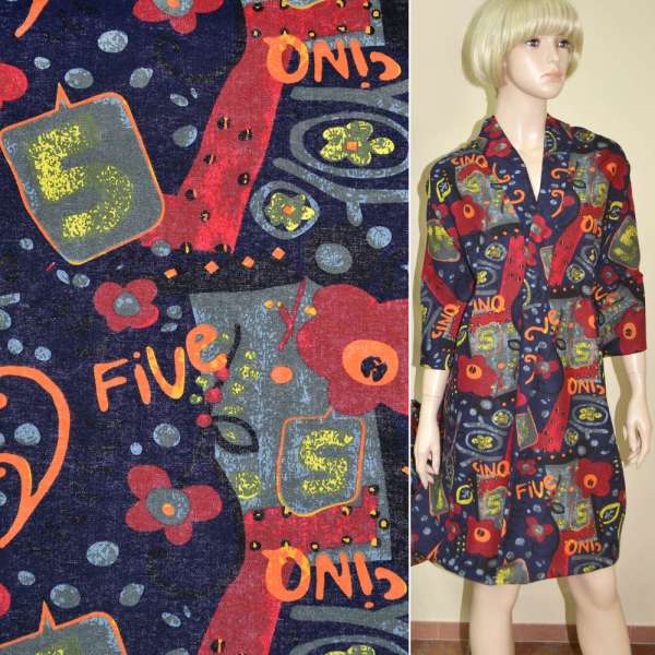 Лен синий темный "CINO" ш.145