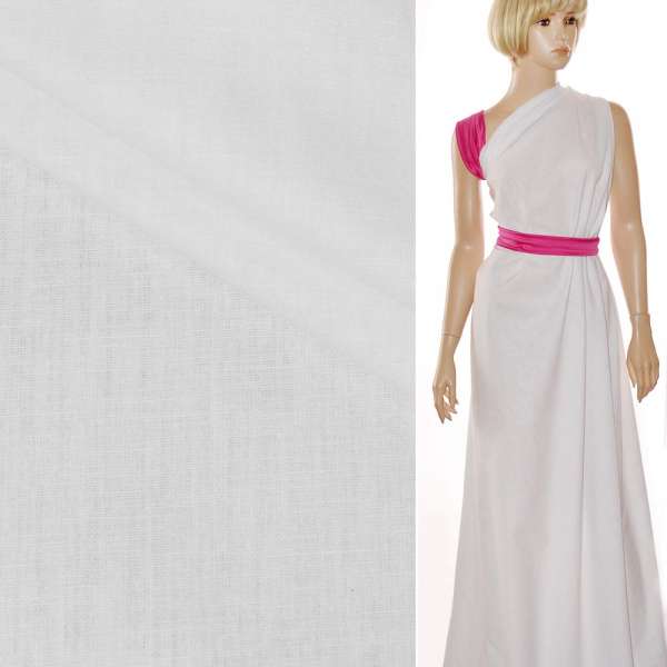 Лен стрейч белый ш.150