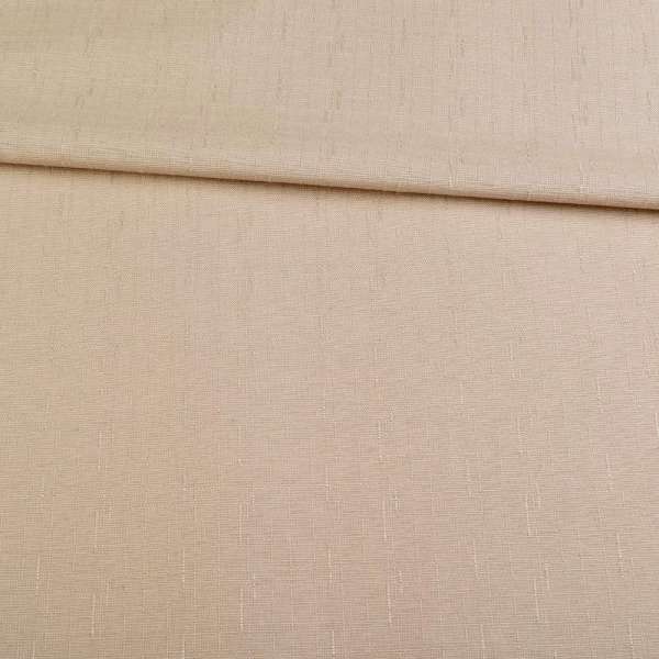 Лен костюмный бежевый в мелкий рубчик ш.140