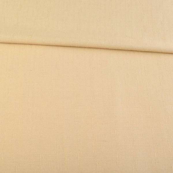 Лен костюмный желто-серый в мелкий рубчик ш.140