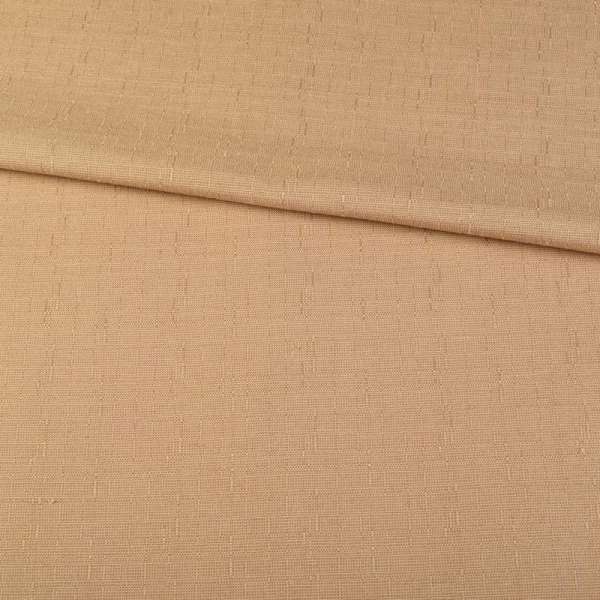 Лен костюмный бежевый темный в мелкий рубчик ш.140