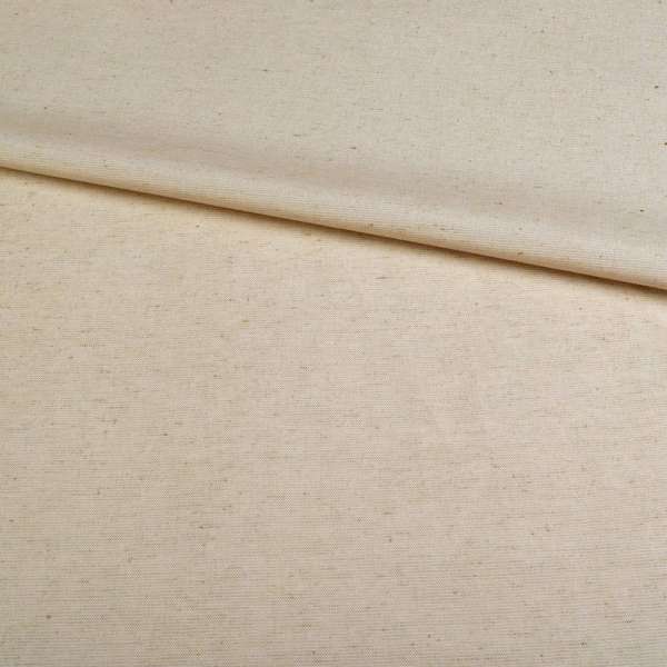 Лен костюмный бежево-молочный плотный ш.145