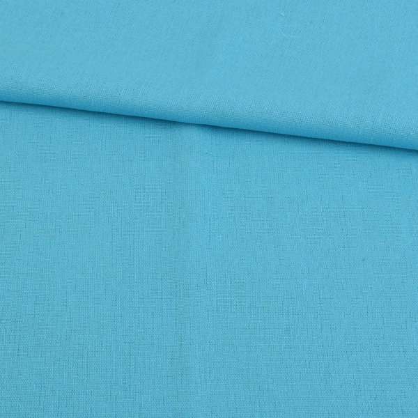 Лен голубой яркий ш.140